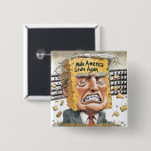 "Laat Amerika weer schitteren" Vierkante Button 5,1 Cm (Voorkant /achterkant)