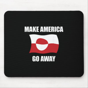 Laat Amerika Weggaan - Groenland Vlag Anti Trump Muismat