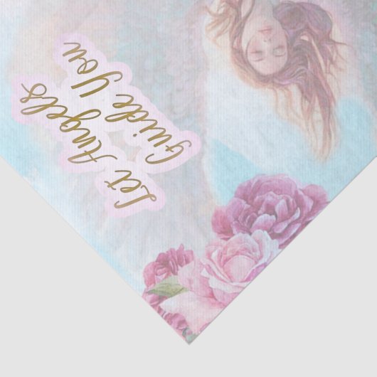 Laat Angels u gids geven Tissuepapier (Detail)