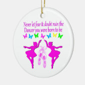 LAAT ANGST NOOIT EEN HALT TOEROEPEN AAN DIT SCHITT KERAMISCH ORNAMENT (Links)