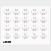 Laat avontuur Roze Blauw Violet Baby shower beginn Ronde Sticker (Vel)
