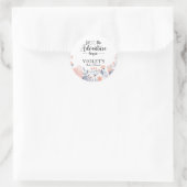 Laat avontuur Roze Blauw Violet Baby shower beginn Ronde Sticker (Tas)