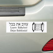 Laat Babylon! Bumpersticker (wit) (Op auto)