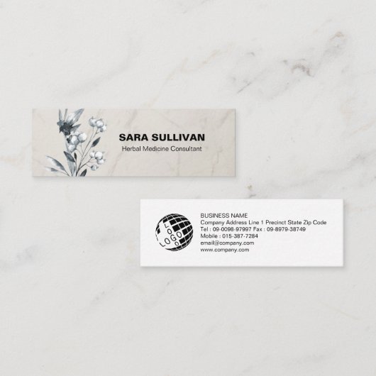 Laat bessen kruidengeneeskunde kruiden mini visitekaartje (Voorkant / Achterkant)