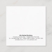 Laat bessen kruidengeneeskunde kruiden vierkante visitekaartje (Achterkant)