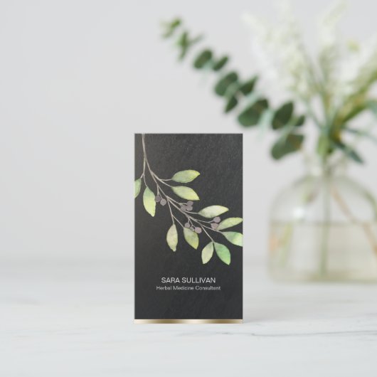 Laat bessen kruidengeneeskunde kruiden visitekaartje (Staand voorkant)