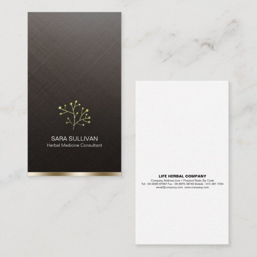 Laat bessen kruidengeneeskunde kruiden visitekaartje (Voorkant / Achterkant)