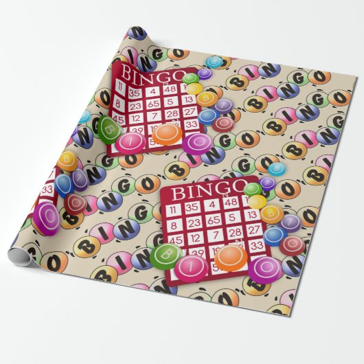 Laat Bingo Wrapping Papier spelen (Uitgerold)