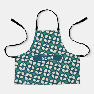 Laat blauw groen minimaal patroon schort