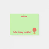 Laat Blessings positieve bevingen toe Rode Boom Post-it® Notes (Voorkant)