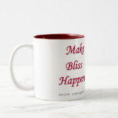 Laat Bliss gebeuren! - Dalai Lama Tweekleurige Koffiemok (Links)