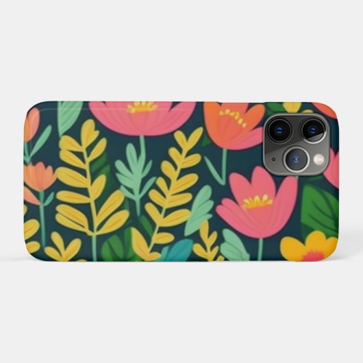 Laat bloemen kleurrijk ontwerp Case-Mate iPhone case (Achterkant (horizontaal))