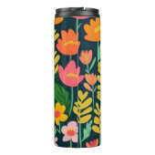 Laat bloemen kleurrijk ontwerp thermosbeker (Achterkant)
