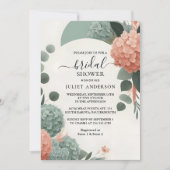 Laat Blush Peach Mint Moss Sage Groen Vrijgezellen Kaart (Voorkant)