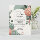 Laat Blush Peach Mint Moss Sage Groen Vrijgezellen Kaart (Staand voorkant)