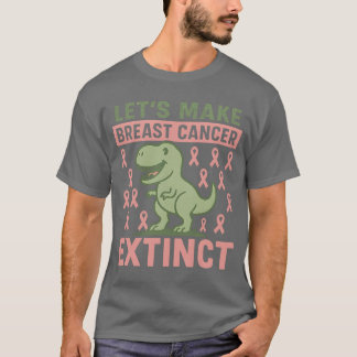 Laat borstkanker uitsterven Roze Dinosaurus Kinder T-shirt