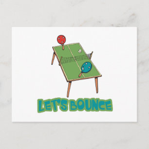 Laat Bounce Ping Pong Tafel Tennis Briefkaart
