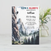 Laat Boy Tree Fun Cliff Rock klimmen 21e verjaarda Kaart (Staand voorkant)