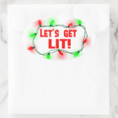 laat branden ovale sticker (Tas)