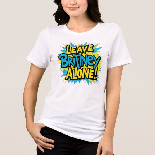 Laat Britney met rust! Tri-Blend Shirt (Voorkant)