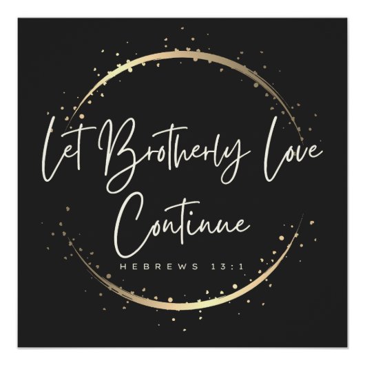 Laat broederliefde doorgaan perfect poster (Voorkant)