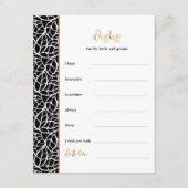 Laat bruiloft thema wensen aan bruid & bruidegom informatiekaartje (Voorkant)