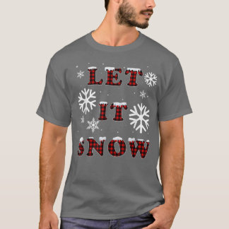 Laat Buffalo Pset Red Snowflake Merry Chri sneeuwe T-shirt
