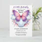 Laat Bug Boho Soft Glow Live Vlinder Baby Shower t Kaart (Staand voorkant)