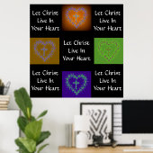 LAAT CHRIST LEVEN IN UW HART POSTER (Thuiskantoor)