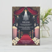 Laat Cinema Retro Movie Ticket Meest Populaire Bru Kaart (Staand voorkant)