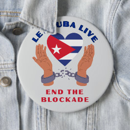 Laat Cuba Leven Knop Ronde Button 6,0 Cm