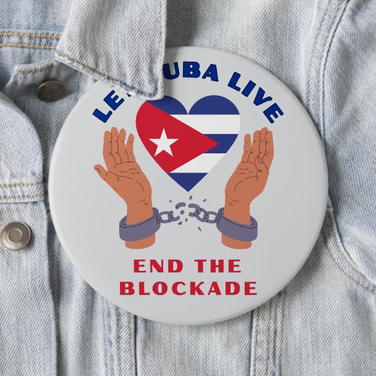 Laat Cuba Leven Knop Ronde Button 6,0 Cm (In situ)