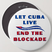 Laat Cuba Leven Ronde Button 6,0 Cm (Voorkant /achterkant)