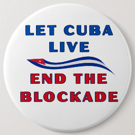Laat Cuba Leven Ronde Button 6,0 Cm