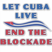 Laat Cuba Leven Sticker (Voorkant)
