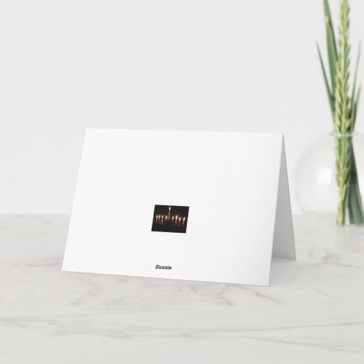 Laat daar de lichte menorah kaart van de Chanoeka (Achterkant)