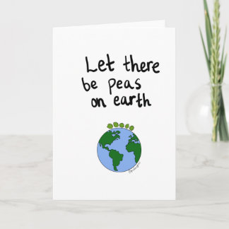 Laat daar erwten ter wereld zijn! feestdagen kaart