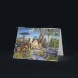 Laat daar Vrede ter wereld Zijn Feestdagen Kaart<br><div class="desc">Van een origineel olieverfschilderij met een adellijke titel "Vreedzaam Koninkrijk" door Laura Regan</div>