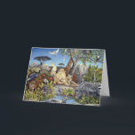 Laat daar Vrede ter wereld Zijn Feestdagen Kaart<br><div class="desc">Van een origineel olieverfschilderij met een adellijke titel "Vreedzaam Koninkrijk" door Laura Regan</div>