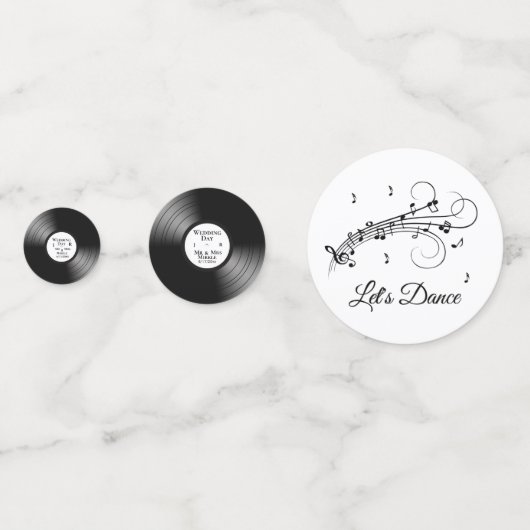 Laat Dance Music Design Custom Records Confetti (Achterkanten)