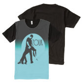 laat dans zouk - blauwe maan All-Over-Print t-shirt (Voorkant en achterkant)