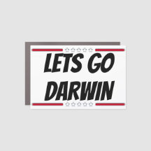 Laat Darwin Car Magnet gaan