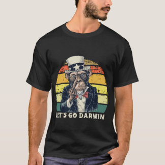 Laat Darwin Retro Gift gaan T-shirt