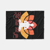Laat Dat Gaan Grappige Yoga Meme Meditatie Fleece Deken (Voorkant (Horizontaal))