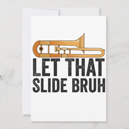 Laat Dat Grappige Trombone Speler Koper  Kaart (Voorkant)