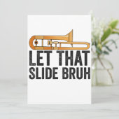 Laat Dat Grappige Trombone Speler Koper  Kaart (Staand voorkant)