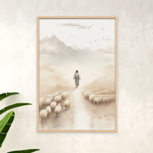 Laat de 99, Moderne Christelijke Kunst, Jezus vert Poster