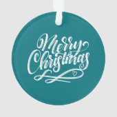 Laat de aangepaste kerstfoto Snow Ornament (achterkant)