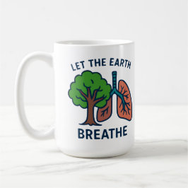Laat de aarde ademen Boomlongen Eco Activist Koffiemok