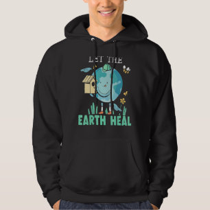 Laat de Aarde de Milieuvriendelijke Natuur Aarde h Hoodie